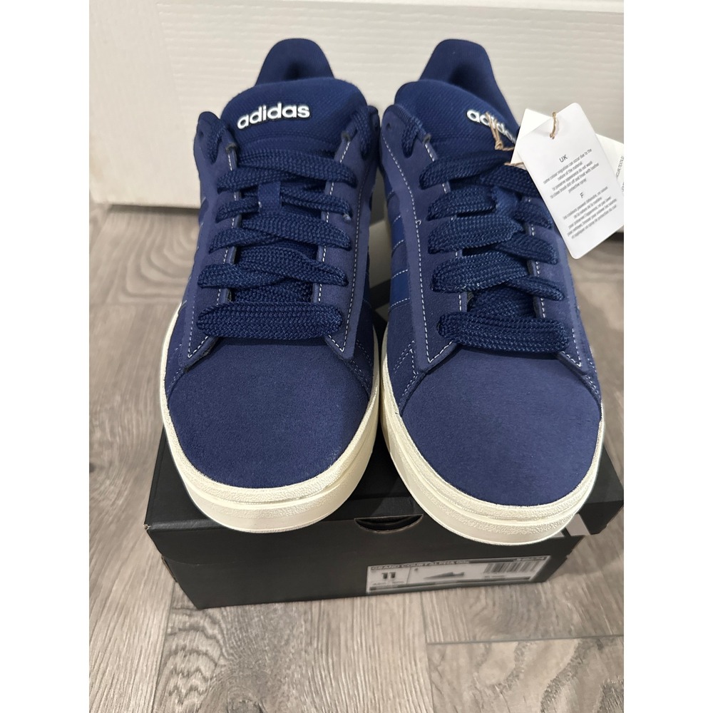 Adidas Grand Court Alpha‎ 0 Mens Navy Blue Suede Sneakers JH8674 Size 11 New - Picture 3 of 9